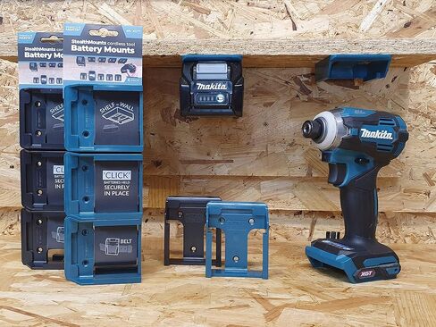 StealthMounts 40V Makita Battery Holder, 6 Pack, Blue, Plastic in Saudi Arabia