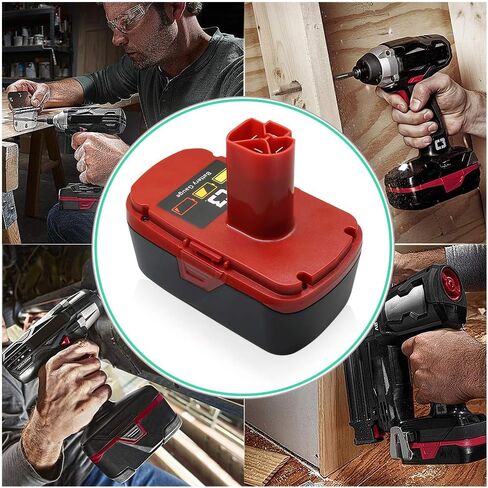 Shinga Power [ترقية 6000 مللي أمبير] بطارية ليثيوم بديلة 19.2 فولت للحرفي DieHard C3 315.115410 315.11485 130279005 1323903 120235021 11375 11376 مثقاب لاسلكي 2 حزم in Kuwait