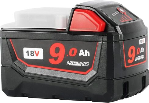 AMICROSS 18V Battery 9.0Ah, Compatible with All Milwauki 18V Cordless Power Tools and 18V Original Chargers in Kuwait