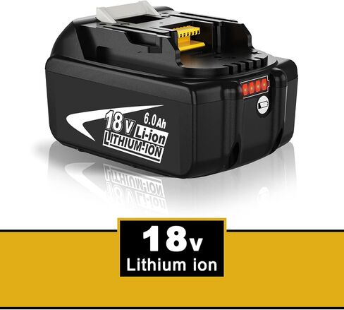 ترقية إلى 6.0Ah BL1860B بطارية بديلة متوافقة مع ماكيتا 18 فولت بطارية ليثيوم أيون BL1860 BL1850 BL1850B BL1840 BL1840B BL1830 BL1830B BL1815 BL1815B LXT-400 (أسود) in Kuwait