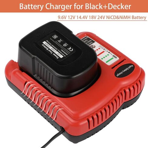 شاحن بطارية راتولي لبلاك + ديكر 18 فولت 14.4 فولت 12 فولت 9.6 فولت 24 فولت NiCD&NiMH استبدال شاحن بطارية الحفر HPB18-OPE HPB18 HPB14 HPB12 HPB24 HPB96 BDCCN24 BDFC240 FS180BX FS18FL A1718 in Kuwait