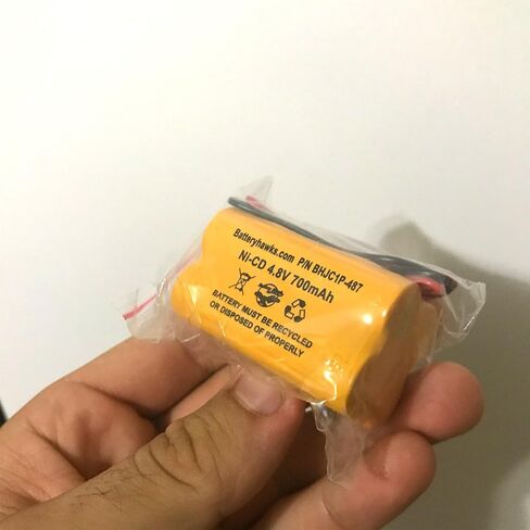 بطارية هوك (2 حزمة) BL93NC487 DAA700MAH4.8V AA500MAH D-AA500mAh AA600mAh ELB-B006 BST 4.8v 700mAh Ni-CD Unitech in Kuwait