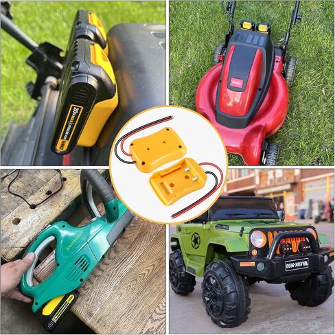 قم بتنشيط أدواتك باستخدام محول عجلة الطاقة Huazu لبطارية Dewalt 18V/20V - عبوتان من محول البطارية مع أسلاك 12AWG للروبوتات وسيارات RC والشاحنات in Kuwait