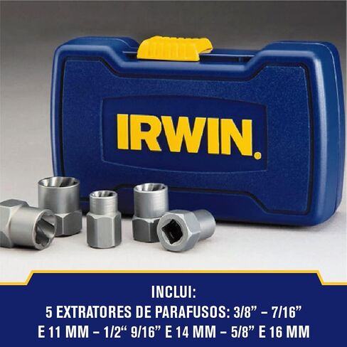 IRWIN HANSON Professional's Industrial Bolt Extractor Set and Spiral Extractor and Drill Bit Set in Saudi Arabia