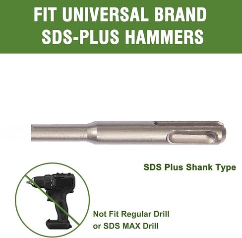 HLOFIZI 3/16" x 8" SDS Plus Hammer Drill Bits Masonry Drill Bits Carbide Tipped for Concrete, Brick, Block, Stone, 25 Pack in Saudi Arabia
