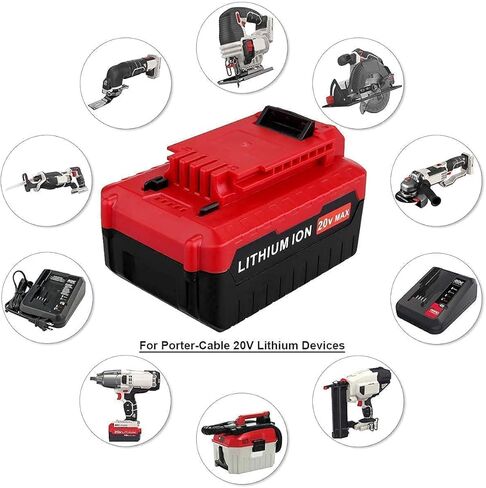 Biswaye PCC692L PCC691L شاحن بطارية لكابل بورتر 20 فولت ماكس بطارية ليثيوم PCC685LP، و2 حزمة 5.0 أمبير PCC685L 20 فولت ماكس بطارية ليثيوم لكابل بورتر 20 فولت أدوات كهربائية لاسلكية in Kuwait