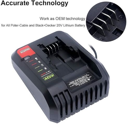 Biswaye PCC692L PCC691L شاحن بطارية لكابل بورتر 20 فولت ماكس بطارية ليثيوم PCC685LP، و2 حزمة 5.0 أمبير PCC685L 20 فولت ماكس بطارية ليثيوم لكابل بورتر 20 فولت أدوات كهربائية لاسلكية in Kuwait