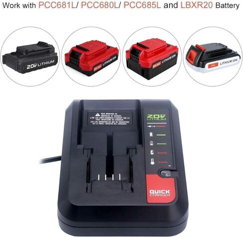 Biswaye PCC692L PCC691L شاحن بطارية لكابل بورتر 20 فولت ماكس بطارية ليثيوم PCC685LP، و2 حزمة 5.0 أمبير PCC685L 20 فولت ماكس بطارية ليثيوم لكابل بورتر 20 فولت أدوات كهربائية لاسلكية in Kuwait