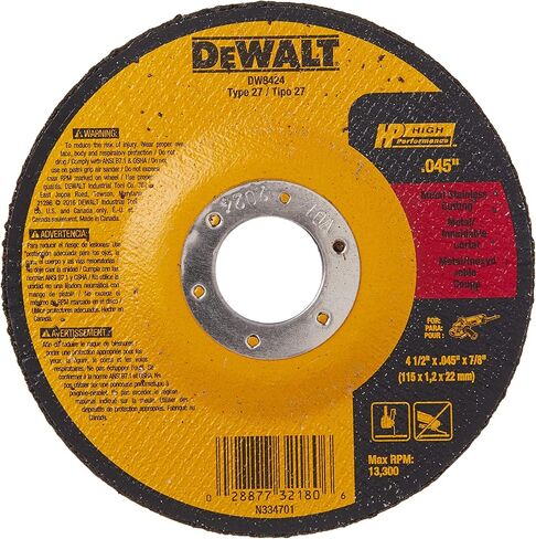 DEWALT DW8424 Thin Cutting Wheel, 4-1/2-Inch x .045-Inch x 7/8-Inch in Kuwait