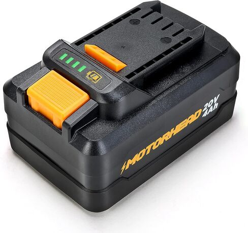 بطارية MOTORHEAD 20 فولت فائقة الليثيوم أيون عالية السعة 4 أمبير، متوافقة مع جميع أدوات المنصة الفائقة 20 فولت، مقرها الولايات المتحدة الأمريكية in Kuwait