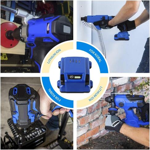 بطارية ليثيوم أيون DSANKE 24V 5.0Ah لـ Kobalt 24V Max KB624-03 KB524-03 KB424-03 KB224-03 KB124-03 0673802 1051230 بطارية أدوات لاسلكية ليثيوم أيون [لا تناسب أدوات Snow Joe & Sun Joe 24 فولت] in Kuwait