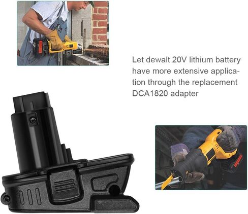 محول بطارية بديل DCA1820 ديوالت 20 فولت لأدوات ديوالت 18 فولت متوافق مع بطارية ليثيوم 20 فولت ماكس XR DCB200 DCB201 DCB203 DCB203BT DCB204 DCB205 DCB206 in Kuwait