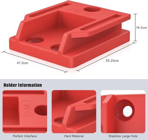 Bonadget 10Pack Tool Holder Compatible with Mil-Wkee 18V Tool Holder for 18V Mount Drill Tool Holder Red with Screws in Kuwait