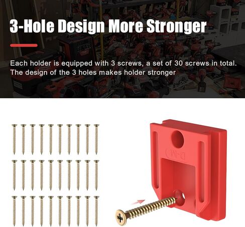 Bonadget 10Pack Tool Holder Compatible with Mil-Wkee 18V Tool Holder for 18V Mount Drill Tool Holder Red with Screws in Kuwait
