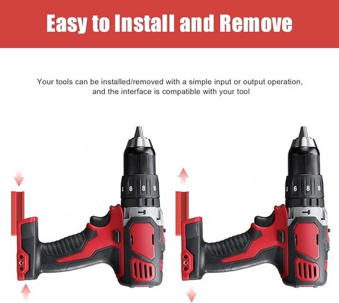 Bonadget 10Pack Tool Holder Compatible with Mil-Wkee 18V Tool Holder for 18V Mount Drill Tool Holder Red with Screws in Kuwait