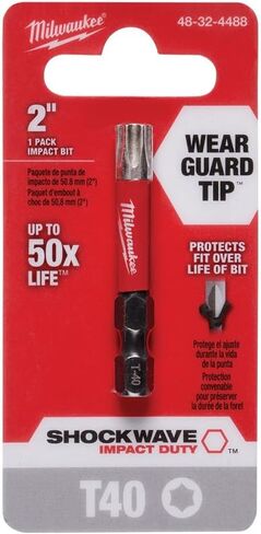 Milwaukee SHOCKWAVE Torx T40 x 2 in. L Impact Power Bit Steel 1 pc. in Saudi Arabia