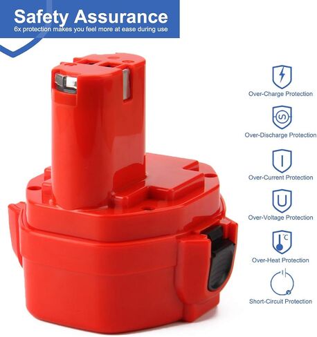 Exmate 14.4V 3.5Ah Ni-MH Replacement Battery Compatible with Makita 14.4V Battery 1420 1422 1433 PA14 1434 1435 1435F 192699-A 193158-3 192600-1 Cordless Power Tool in Saudi Arabia