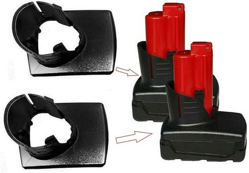 BODYA 2 قطعة علبة بطارية بلاستيكية غطاء علوي لميلووكي M12 12 فولت 4.0aH-6.0aH بطارية ليثيوم أيون قطع غيار أسود in Kuwait