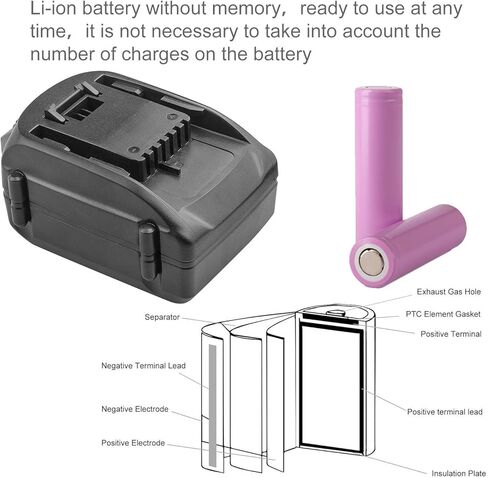 ARyee 18V 6000mAh WA3512 تبديل البطارية لWorx 18V WA3512.1 WA3512 روكويل RW9161 20V WA3578 WA3520 WA3525 WG629 بطارية ليثيوم المتقلب in Kuwait