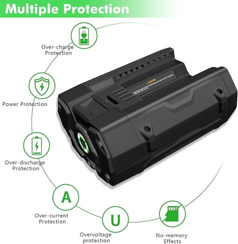 بطارية Ftenlyen 56 فولت 5.0 أمبير في الساعة لبطارية EGO 56 فولت BA2800 BA2800T BA4200 BA4200T BA1400 BA1400T BA5600T CS1604 CS1804 CS1403 HT2400 LB6504 LB5804 LB6500 LB4800، مناسبة لجميع EGO 5 أدوات كهربائية 6 فولت in Kuwait