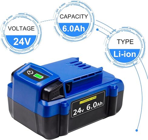 JGSPJ استبدال البطارية لبطارية كوبالت 24 فولت ماكس KB624-03 KB524-03 KB424-03 KB224-03 0673802 24 فولت 6.0 أمبير بطاريات ليثيوم أيون 2 حزمة in Saudi Arabia