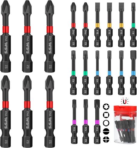 2 Inch Impact Magnetic Phillips Bit #2 with Impact Ready Magnetic Screwdriver Bits Set for Impact Driver Cordless Drill in Kuwait