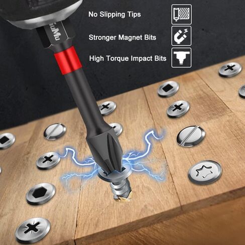 2 Inch Impact Magnetic Phillips Bit #2 with Impact Ready Magnetic Screwdriver Bits Set for Impact Driver Cordless Drill in Kuwait