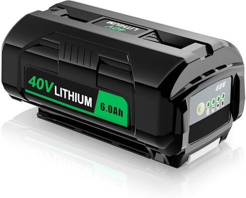 Jialipok 40V 6.0Ah Battery Replacement for Ryobi 40V Battery, Compatible with Ryobi 40V Tools and Charger OP4050A OP40601 OP4026A OP4040 OP4030 OP4050 OP4015 OP40261 OP40201 OP40401 with LED Indicator in Kuwait