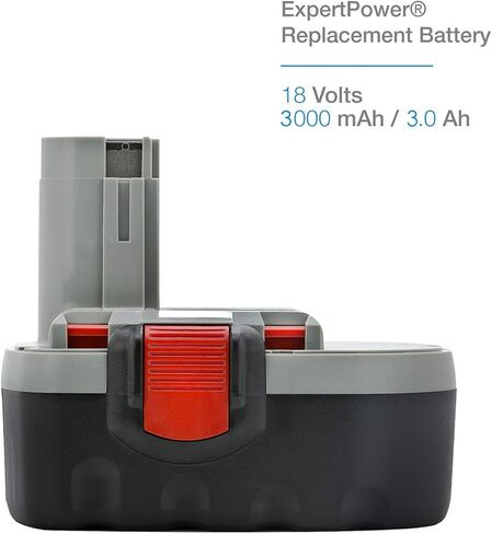 ExpertPower 2x18v 3000mAh NiMh بطارية لبوش BAT025 BAT026 BAT160 BAT180 BAT181 3453-01 35618 3860K 52318B GDR 18 V GDS 18 V in Kuwait