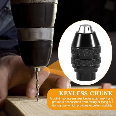 مجموعة أدوات حفر تشاك، 1/32 بوصة إلى 1/8 بوصة بديلة 4485 مثقاب بدون مفتاح أداة دوارة تشاك شانك محول تغيير سريع، مجموعة أدوات صواميل حفر دوارة سريعة التغيير متوافقة مع Drem-el (10 قطع) in Kuwait