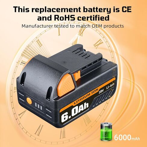 THISS 2 Pack 6.0Ah Replacement for Milwaukee M-18 Lithium-ion 18V Battery 48-11-1860 48-11-1840 48-11-1815 48-11-1820 48-11-1828 48-11-1852 48-11-1822 48-11-1811 replace for Milwaukee 18V Batteries in Saudi Arabia