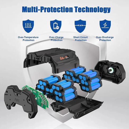 بطارية Leisuda 56 فولت 5.0 أمبير متوافقة مع EGO BA2800T BA2242T BA1400T EGO بطارية ليثيوم 56 فولت لأدوات EGO Power + LB5300 LB6500 LB7654 SNT2110 in Kuwait