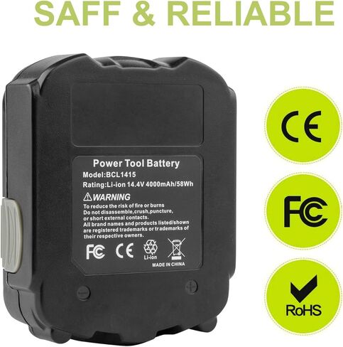 BCL1415 14.4V 4000mAh بطارية ليثيوم استبدال لشركة هيتاشي 14.4V BCL1415 BCL1430 EBL1430 326236 326823 326824 327728 327729 بطارية أداة الطاقة اللاسلكية in Kuwait