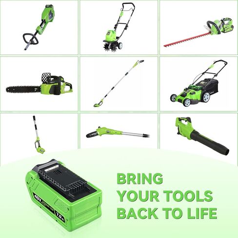 FERRYBOAT 7000mAh استبدال قدرة أعلى لبطارية Greenworks 40V متوافقة مع Greenworks 40 Volt Lithium 29472 29462 G-MAX Power Tools 29252 20202 22262 25312 25322 in Kuwait