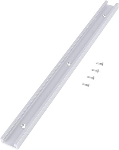1 Piece 400mm Aluminum Alloy T Track, T Slot Track with 4Pcs Self Taping Screws for Woodworking Router Table Saw in Saudi Arabia