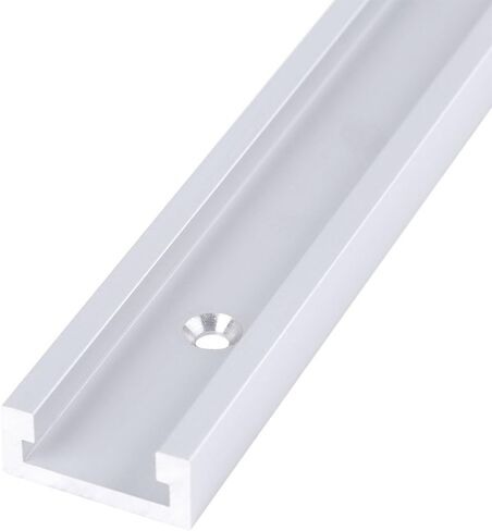 1 Piece 400mm Aluminum Alloy T Track, T Slot Track with 4Pcs Self Taping Screws for Woodworking Router Table Saw in Saudi Arabia