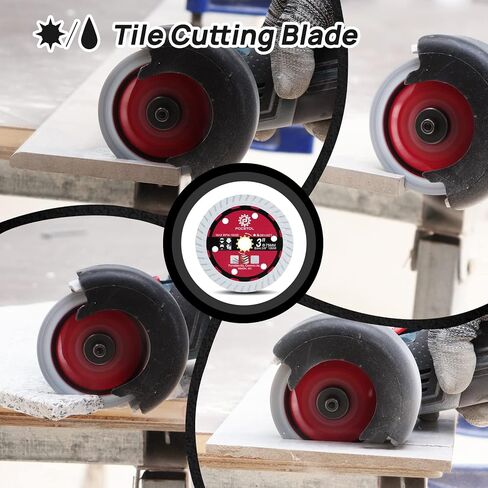 FOCSTOL Saw Blade Set - 4pcs 3''(75mm) Cutting Disc for Cutting Wood Metal Plastic for Angle Grinder Arbor 3/8''(10mm) in Saudi Arabia