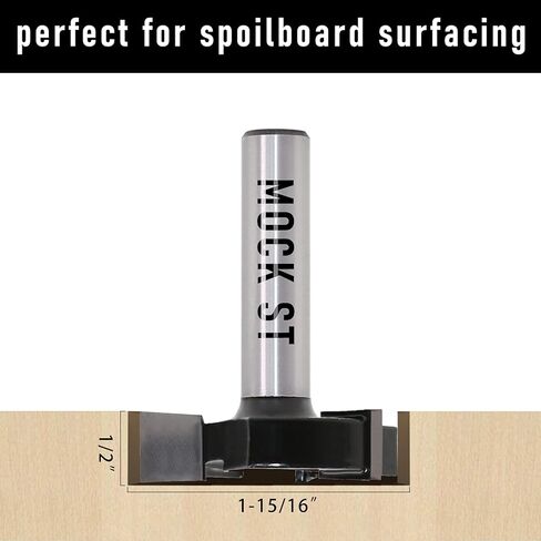 لقمة توجيه لسطح اللوحة باستخدام الحاسب الآلي، ساق 1/2 بوصة، 3 قطع طحن خشبية مزامير in Kuwait