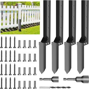 WDG حصص إصلاح ما بعد السياج الفولاذية شديدة التحمل، مجموعات إصلاح ما بعد السياج، تجميع عمود السياج مرساة الأرض لإصلاح عمود السياج الخشبي المكسور المائل in Kuwait