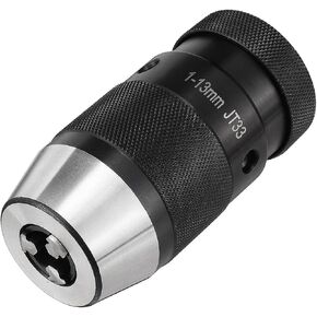 uxcell Keyless Drill Chuck JT33 Taper Mount Adjustable 3/76"-1/2" (1mm-13mm) 3-Jaw for Lathes Milling Drilling Machine in Saudi Arabia