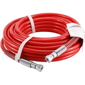 خرطوم رش طلاء بدون هواء 50 قدم × 1/4 بوصة، أنبوب ألياف مرن خفيف اللون أحمر 15 متر، أنبوب بخاخ عالي الضغط (15 متر) in Kuwait
