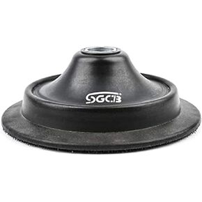 SGCB 5 Inch Black Backing Plate for Rotary Polisher Hook & Loop 5/8" Thread PU Soft Backing Pad Rotary Polisher for Sanding Polishing Buffing