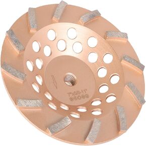 findmall 7 Inch 12 Turbo Diamond Segments 5/8 Inch -11 Arbor Grinding Wheels Diamond Cup Grinding Wheels Fit for Concrete and Masonry Available