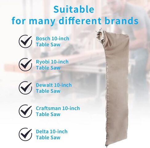 حقيبة جمع الغبار منشاري الطاولة - لبوش جامد ريوبي دي والت كوبلت سكيلساير الحرفيين بورتر كابل دلتا ماكيتا ميتابو 10 بوصة مناشير الجدول | العالمي 2.5 بوصة منفذ الغبار ، جزء # TS1004 - 2 حزمة in Kuwait