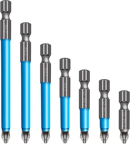 TAIYANYU Magnetic Anti-Slip Drill Bit, 7 pcs Anti Slip Screw Extractor and Magnetic Screwdriver Bit Set PH2 in Saudi Arabia