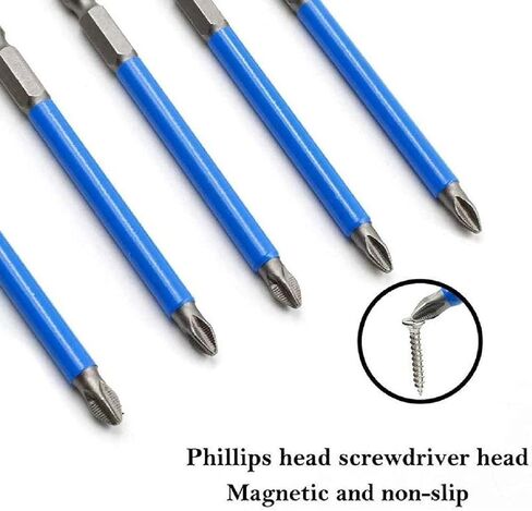 TAIYANYU Magnetic Anti-Slip Drill Bit, 7 pcs Anti Slip Screw Extractor and Magnetic Screwdriver Bit Set PH2 in Saudi Arabia