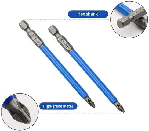 TAIYANYU Magnetic Anti-Slip Drill Bit, 7 pcs Anti Slip Screw Extractor and Magnetic Screwdriver Bit Set PH2 in Saudi Arabia