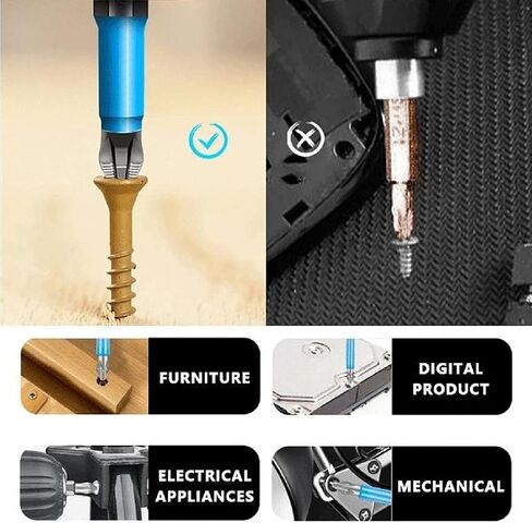 TAIYANYU Magnetic Anti-Slip Drill Bit, 7 pcs Anti Slip Screw Extractor and Magnetic Screwdriver Bit Set PH2 in Saudi Arabia