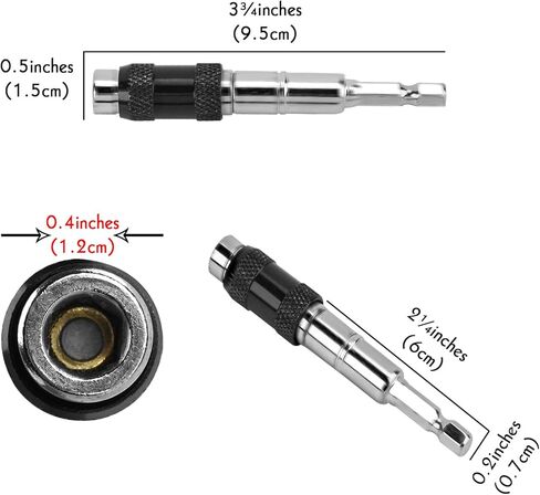 حامل طرف لقم دوار مغناطيسي من LUEXBOX، موسع لقمة مثقاب برغي محوري 1/4 قابل للانحناء في 20 درجة، حامل لقمة مفك براغي مغناطيسي، حامل لقمة دوارة سداسية الإصدار سريع in Kuwait