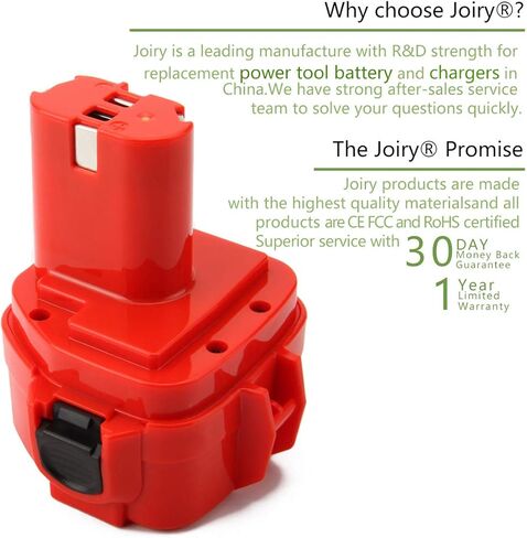 بطارية بديلة Joiry 12V 3.5Ah Ni-MH متوافقة مع بطارية ماكيتا PA12 1220 1222 1233 1200 1234 1235 1235B 1235F 1235A 192696-2 192698-8 192598-2 192681-5 192698-A 195 19318-أ 195 19318 in Kuwait